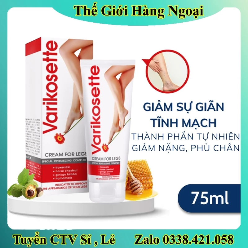 [DATE MỚI] Kem Suy Giãn Tĩnh Mạch Varikosette của Nga 75ml