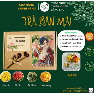 Sét Hộp 30 Gói Trà Thảo Mộc Dưỡng Nhan - Hộp quà tặng Trà Ban Mai Thiên Nhiên Thanh Lọc Cơ Thể , Giảm Cân , Đẹp Da T01