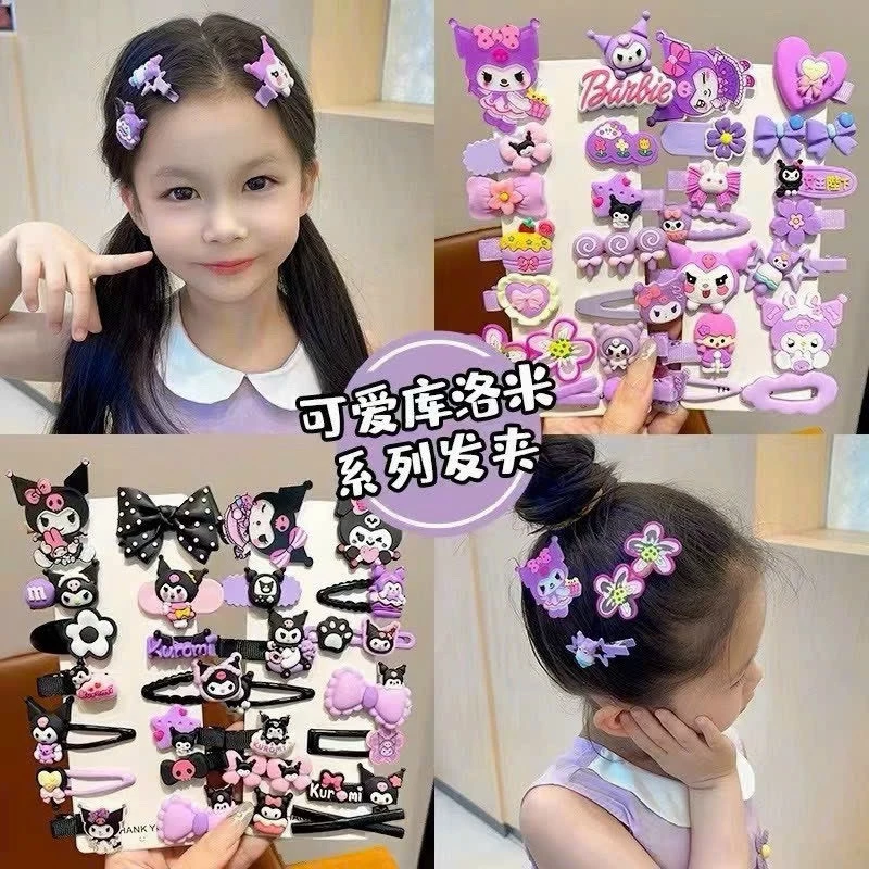 Set kẹp tóc cho bé 14 chi tiết Sanrio Kuromi siêu đáng yêu Dumi Shop