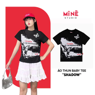 Áo Thun Miné Local Brand Baby Tee Shadow - Đen Mẫu Mới 2024