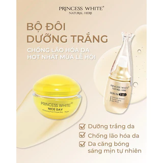 (TẶNG SERUM ) COMBO SERUM 3 IN 1 + KEM DƯỠNG TRẮNG NICE DAY PRINCESS WHITE