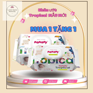 [Mua 1 tặng 1]Khăn ướt Mamamy 1Tropical 90 tờ không mùi Tặng 1 gói 60 tờ cùng loại MẪU MỚI