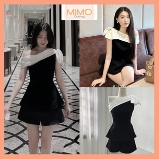 [MIMO] SET ÁO LỆCH VAI MIX QUẦN SOOC HOT ĐI TIỆC, ĐI CHƠI XINH XẮN