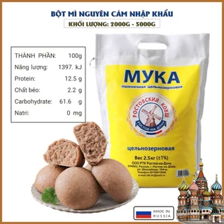 Bột Mì Nguyên Cám 2kg- 5kg (Nhập Khẩu Russia Nga )