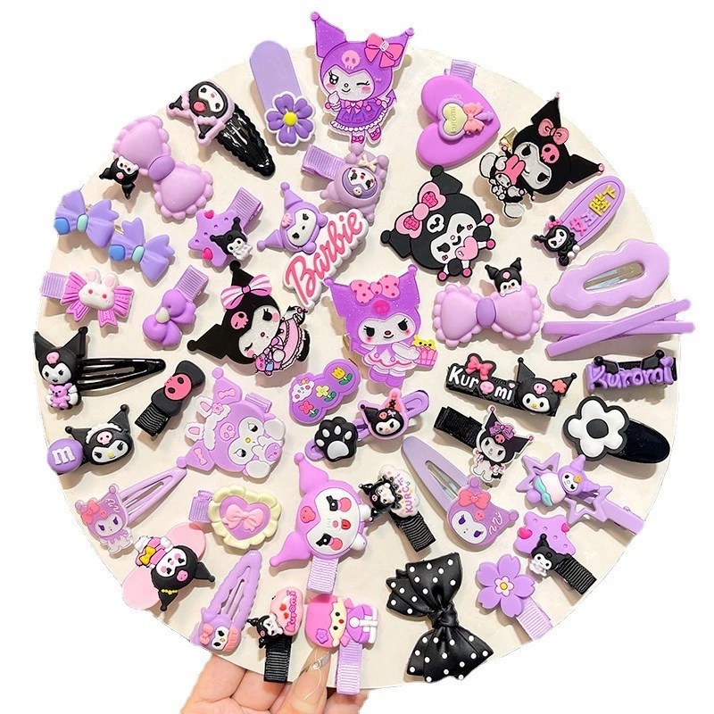 Set 14 cái kẹp tóc hoạt hình Kuromi dễ thương cho bé - Kẹp tóc bé gái xinh xắn Selenshop