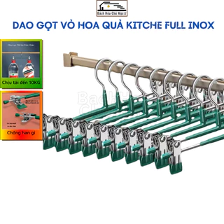 Móc Kẹp Inox 2 Đầu Treo Quần Áo Bọc Nhựa Caosu Chống Trượt Không Để Lại Vết Han Gỉ Trên Vải