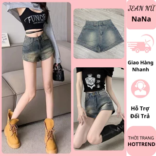 Quần short jeans nữ cao cấp quần đùi nữ 2 màu đơn giản phối đồ siêu cute