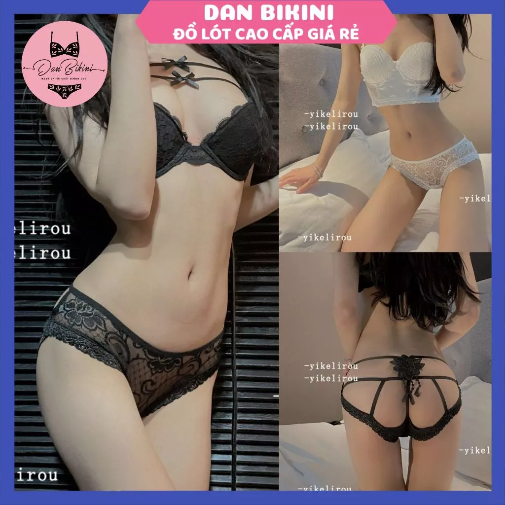 Quần Lót Nữ Ren Sexy Cao Cấp thiết kế thoáng mát đính hoa nhỏ sau quần sexy quyến rũ MÃ 2711