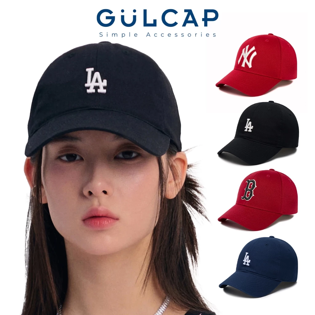 Mũ lưỡi trai nón kết MLB NY LA Yankees form mềm đen nam nữ chất cotton xuất dư Full tag - GULcap