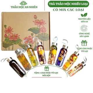 Trà thảo mộc dưỡng nhan  CÓ MIX CÁC LOẠI (Hộp 30 gói + TẶNG KÈM CHAI) Hỗ trợ đẹp da, giữ dáng...