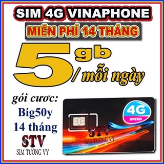 Sim 4g vinaphone Vd149, D219, D500, U1500, 14BIG50Y miễn phí 1 năm không nạp tiền
