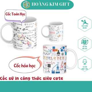 Cốc sứ in hình công thức toán học siêu cute ngộ nghĩnh làm quà tặng bàn bè