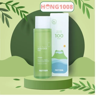 Nước Hoa Hồng Rau Má PrettySkin The Pure Jeju Cica 100 Toner 250ml Pretty Skin Hàn Quốc shop Hong1008