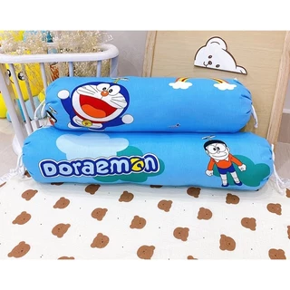 Gối ôm cho bé vải cotton 60cm vỏ gối mềm họa tiết hoạt hình dễ thương phù hợp trẻ em từ 1 tuổi