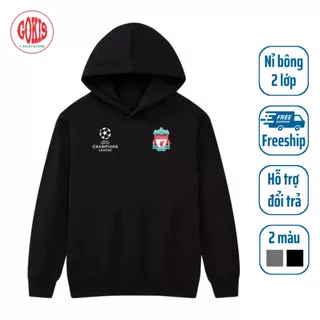 Áo hoodie Liver vải nỉ bông form rộng - Áo khoác nỉ có mũ nam nữ in logo - Gokis shop