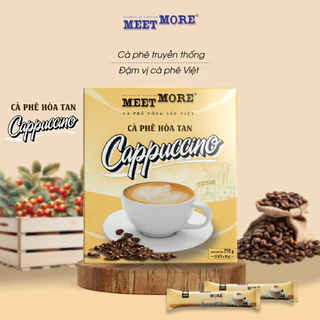 Hộp cà phê hòa tan Capuccino Meet More (15 gói x 18g)