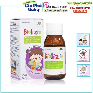 Biolizin Kẽm Zinc Lysine Cho Bé Biếng Ăn, Bổ Sung Vitamin B6 Siro Ăn Ngon, Tăng Cường Đề Kháng