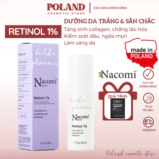 Tinh chất Retinol 1% Nacomi giảm nếp nhăn, cải thiện độ căng, độ đàn hồi da, làm sáng da 30ml