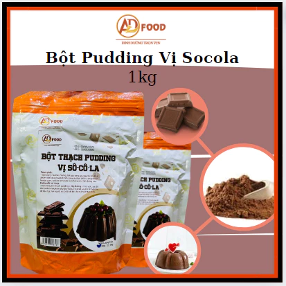 Bột thạch pudding vị sô-cô-la ngon ngon túi 1kg