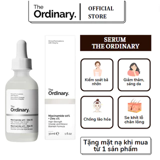 [CHÍNH HÃNG] Tinh Chất The Ordinary Niacinamide 10%+Zinc 1%-Serum Gảm Thâm, Ngừa Mụn, Sáng Da,Se Khít Lỗ Chân Lông 30ML