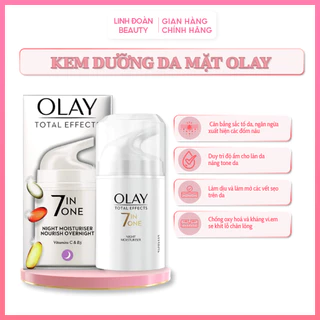 Kem Dưỡng Da Mặt Olay - Dưỡng Da Chống Lão Hóa Linh Đoàn Beauty Total Effects 7 In 1 Moisturiser Nourish & Protect [UK]