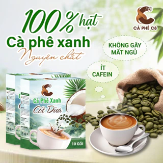 [TẶNG LY THỦY TINH] Combo 5 hộp cà phê xanh cốt dừa C8 thơm ngon healthy (10 gói*16g)