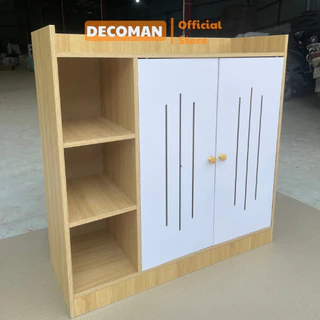 Tủ giày dép gỗ 2 cánh DECOMAN, kệ để đồ nhiều tầng chất liệu gỗ MDF cao cấp, BH 12 tháng đổi trả miễn phí 15 ngày - D54