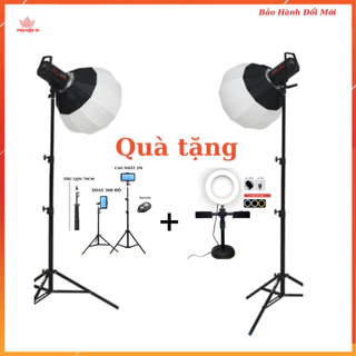 [MUA 1 TẶNG 2]Bộ Đèn Chụp Studio Hình Cầu Bediro BD-400S chụp ảnh quay video livestream chuyên nghiệp