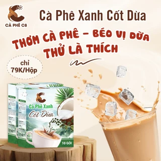 [TẶNG LY CF] Combo 15 hộp cà phê xanh cốt dừa C8 thơm ngon healthy (10 gói*16g)