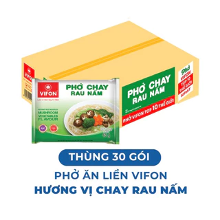 Thùng Phở Chay Rau Nấm Vifon 30 gói x 65g