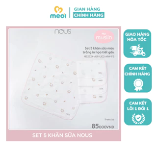 Khăn Sữa Nous Xô, Set 5 Chiếc, 30cmx30cm