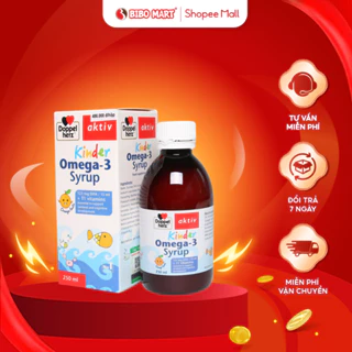 Siro Hỗ Trợ Phát Triển Não Bộ Và Thị Lực Doppelherz Aktiv Kinder Omega-3 Syrup Cho Bé 250ml - Bibomart