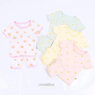 Lime&Blue Bộ đồ hoa daisy Hàn Quốc cho bé gái , bé trai