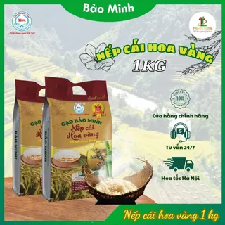 Gạo Nếp cái hoa vàng túi 1kg Bảo Minh