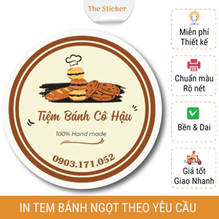 In tem nhãn - SET 500 TEM - In tem dán theo yêu cầu, tem shop bán hàng các loại.  The Sticker