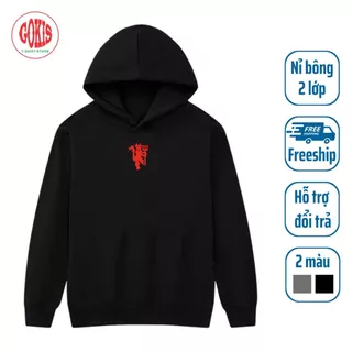 Áo hoodie Quỷ Đỏ Red Devil MU form rộng vải nỉ bông mũ hai lớp - Áo khoác nỉ có mũ trùm đầu Gokis Shop