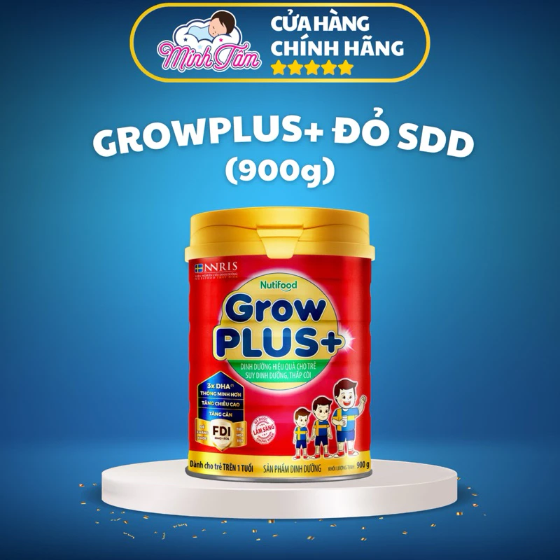 Sữa bột Nutifood GrowPLUS+ đỏ (900g)