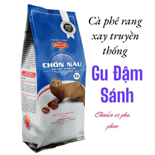 [ mua 1kg cafe tặng gói 100g ] Cà Phê Chồn Nâu Bảo Tín (mua 5kg tặng 1 gói 500g)