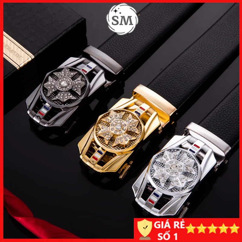 Thắt lưng nam mặt xoay 360 thời trang Dây lưng nam cao cấp Dây nịt da khóa tự động X3