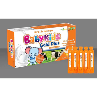 HỘP 20 ỐNG NHỰA SIRO ĂN NGỦ NGON BABY KIDS GOLD PLUS DÙNG CHO TRẺ TỪ 6 THÁNG TUỔI TRỞ LÊN