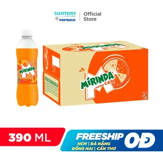 Thùng 24 Chai Nước Giải Khát Mirinda Cam (390ml/chai)