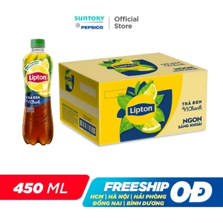 Thùng 24 Chai Lipton Trà Đen Vị Chanh (450ml/chai)