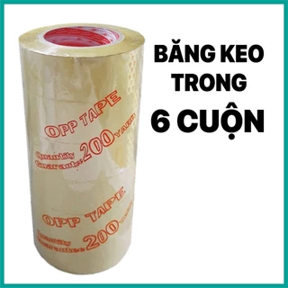 Băng keo băng dính trong /đục 4,8cm-200yard (1.8 KG/cây 6 cuộn)