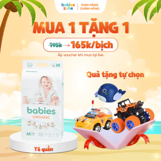 [Tặng 3 MDT + Quà] Mua 1 bịch Tã quần Babies Organic chất lượng cao, thấm hút chống tràn cho bé đủ size