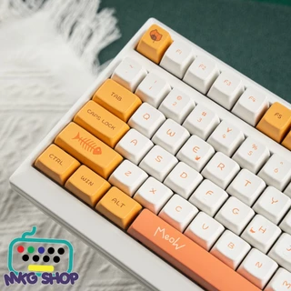 Bộ nút bàn phím cơ | Keycap Neko | PBT dyesub | MDA profile mèo cực đẹp