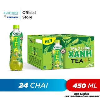 [NEW] Thùng 24 Chai Trà Ô Long Xanh Tea+ (450ml/chai)