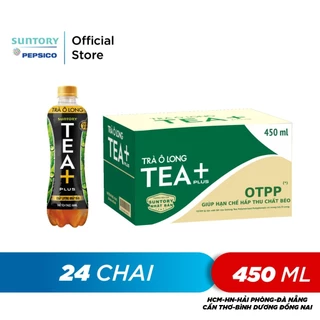 Thùng 24 Chai Trà Ô long Tea+ (450ml /chai)