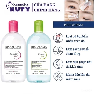 [CHÍNH HÃNG ] Nước tẩy trang Bioderma giúp làm sạch sâu dịu nhẹ loại bỏ bụi bẩn dầu nhờn dành cho mọi loại da 500ml HOT