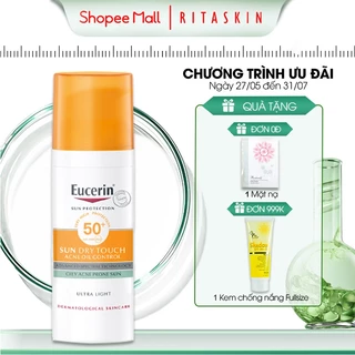 Eucerin Kem Chống Nắng Cho Da Nhờn Mụn Sun Oil Dry Touch SPF50+50ml