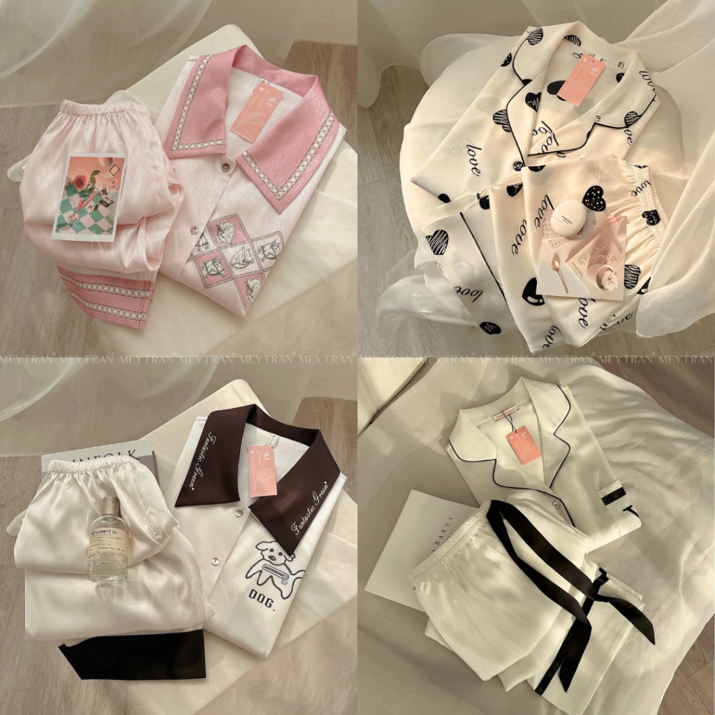 TỔNG HỢP ĐỒ BỘ NGỦ PYJAMA TAY NGẮN QUẦN DÀI HOẠ TIẾT DỄ THƯƠNG CUTE CAO CẤP MEY TRẦN